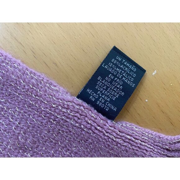 Unbranded Rectangle Scarf Women's One Size Pink/Gold Soft Fringed Casual Ladies - Picture 4 of 4